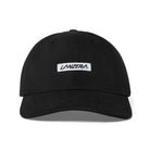 Front view of the Lanzera Club Cap in black with the Lanzera logo patch on a white background