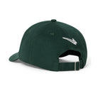 Back view of the Lanzera Club Cap in Hunter Green with the embroidered Lanzera Flying Four logo above the adjustable strap.