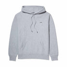 Lanzera Club Hoodie in Grey heather, featuring a minimalist design with an embroidered Lanzera logo, drawstring hood, kangaroo pocket, and ribbed cuffs for a timeless football-inspired look.