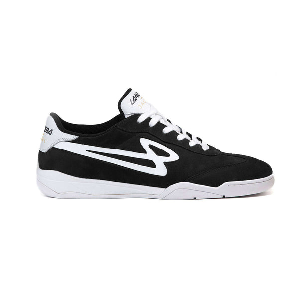 Lanzera Jackal Black | Suede Indoor Football Sneakers with Street