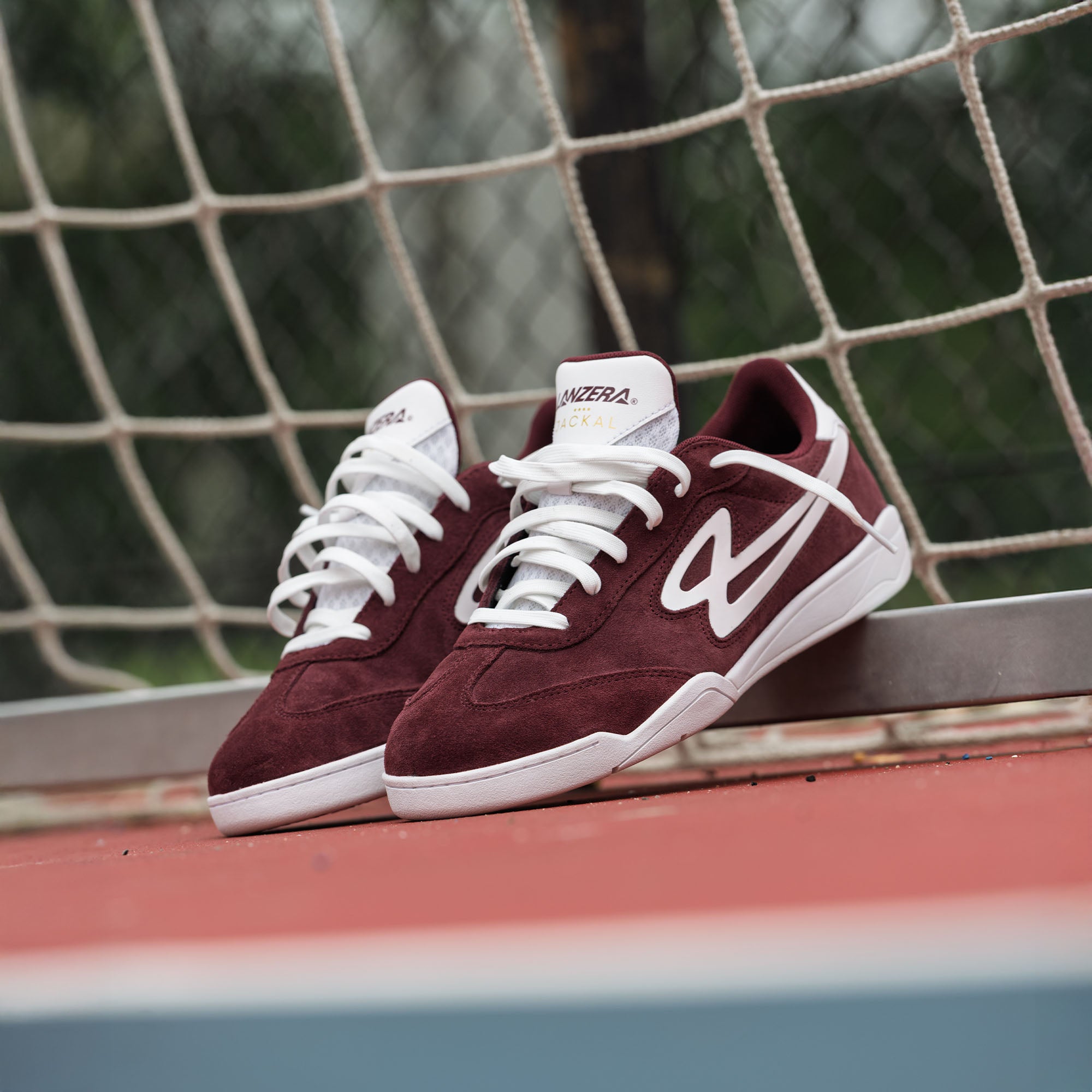 Lanzera Jackal Burgundy | Suede Sneakers for Futsal and Lifestyle